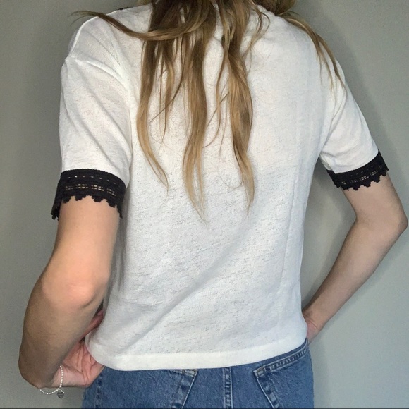 TOPSHOP LACE DETAIL TOP - Picture 3 of 4